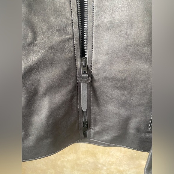 NWT Coach Outlet Black Leather Racer Jacket XS Timeless Classic Retail $995 - Picture 8 of 12